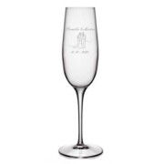 Champagneglas med brudepar