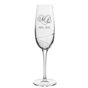 Champagneglas med monogram