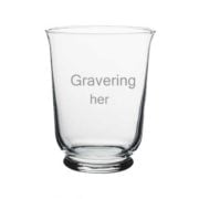 glasvase med gravering