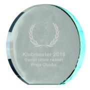 Glas plakette golf