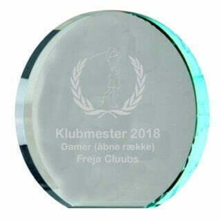 Glas plakette golf