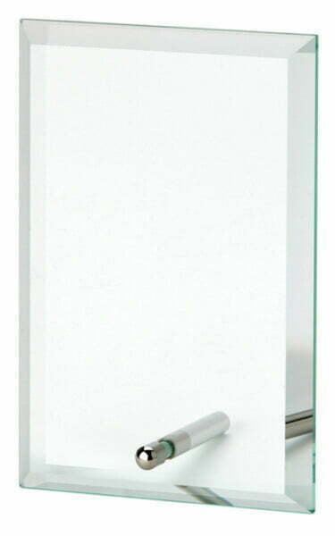 Glas plade med gravering