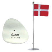 Bordflag med navn/dato