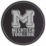 sort læder patch