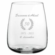 Glas vase til Guldbryllup